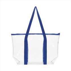 Clear with Royal Blue Trim